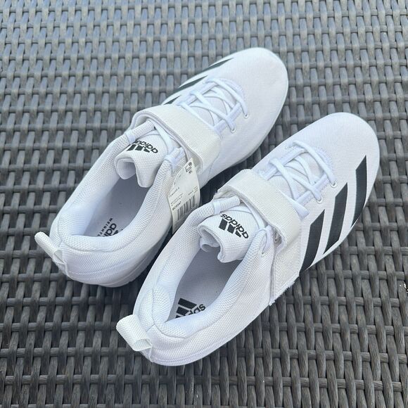 Adidas Powerlift 4 Men\'s Athletic Shoes White Black BC0347 Size 14 main image 6